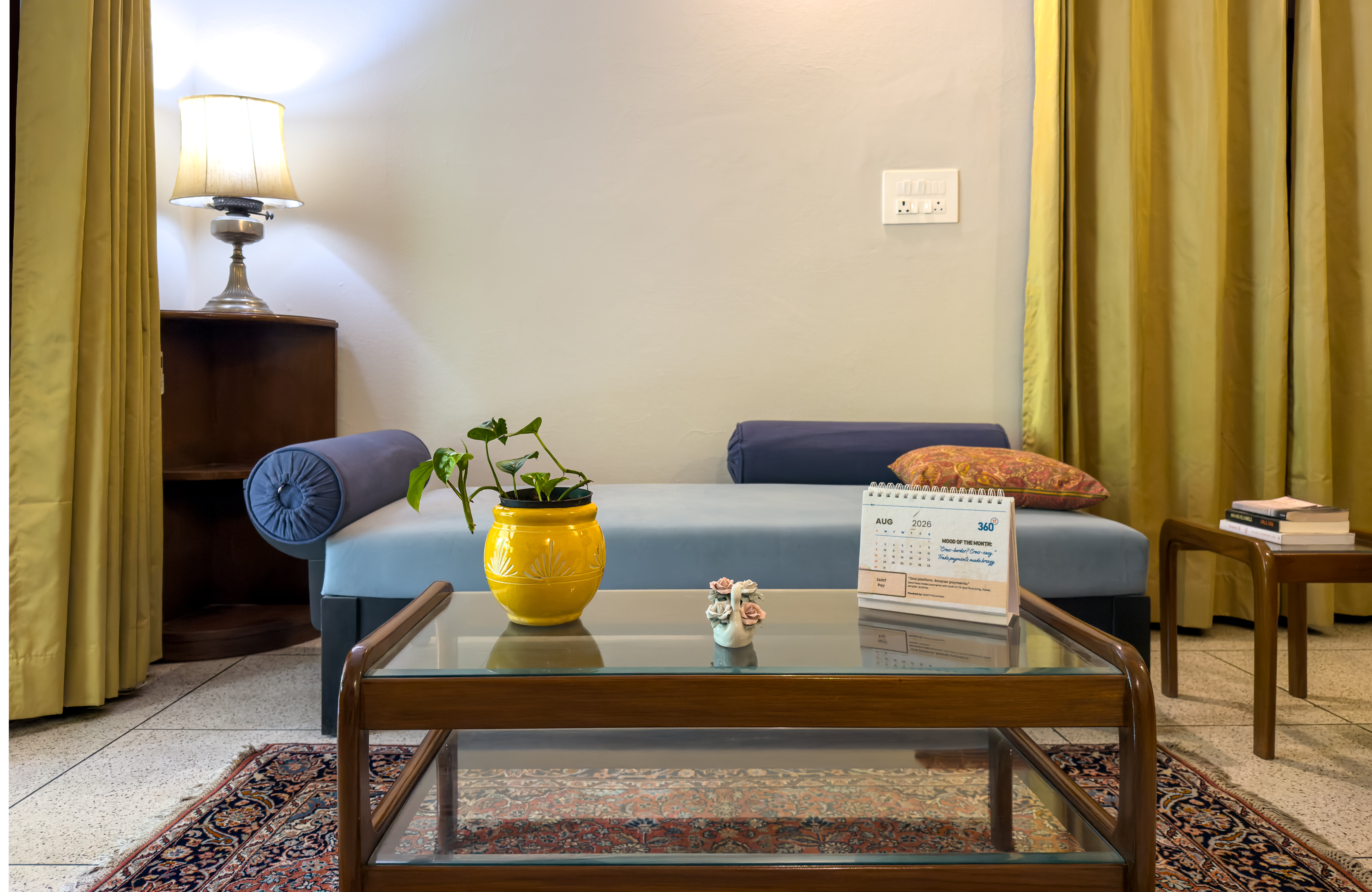 Two armchairs arranged for conversation in a therapy room